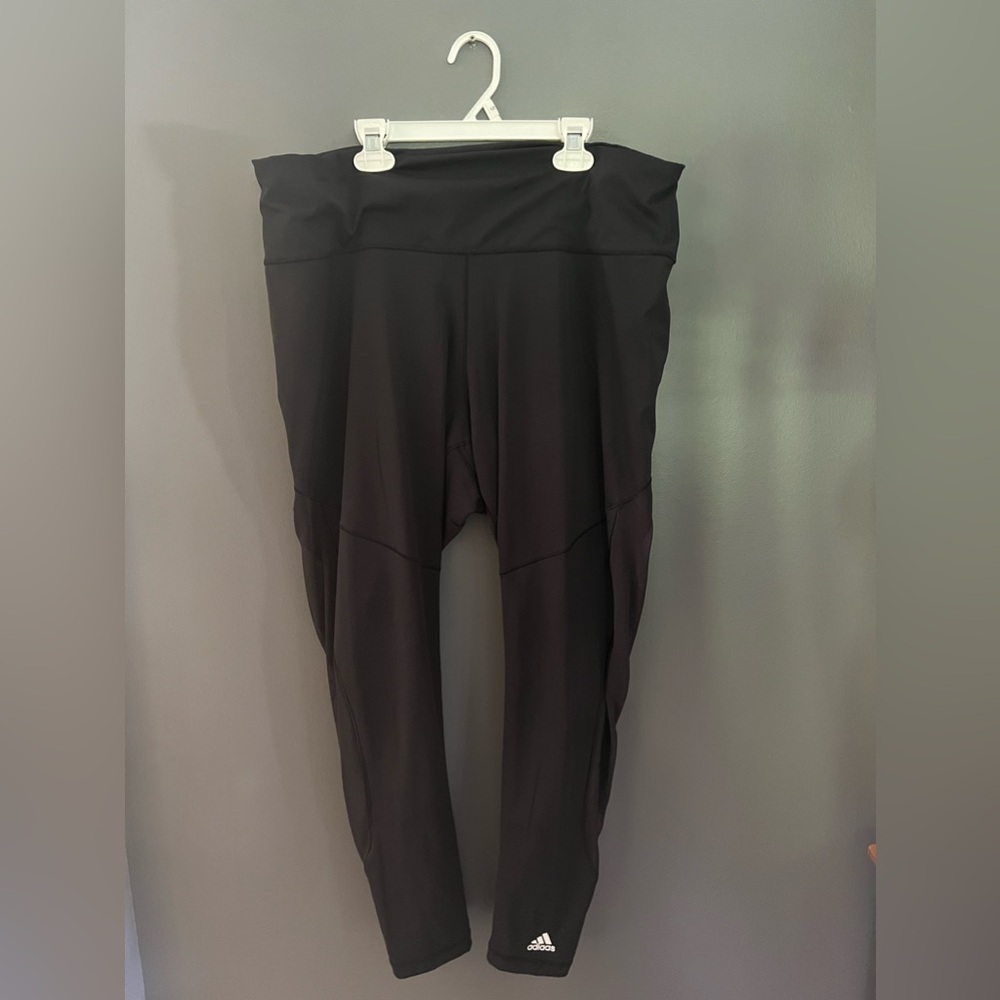 Adidas Compression Leggings With Mesh At Back